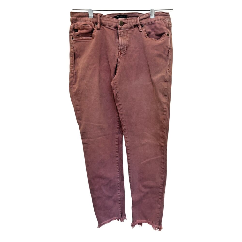 Dear John Jeans Womens Size 30 Pink Ginger Stretch Raw Hem Skinny